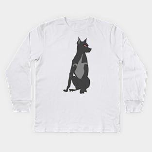 Black DOG Kids Long Sleeve T-Shirt